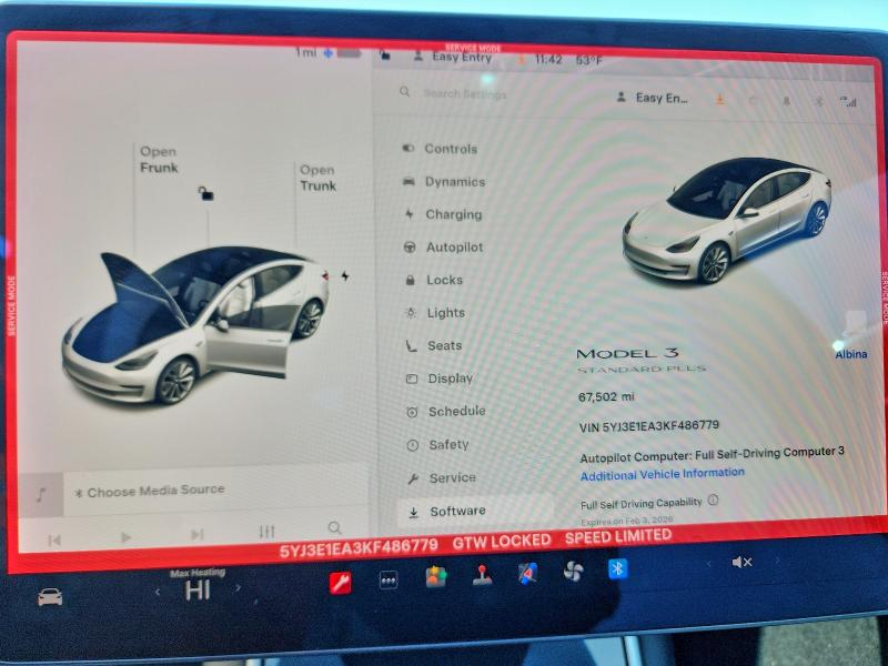Photo 9 from auction – 2019 TESLA MODEL 3 with VIN 5YJ3E1EA3KF486779