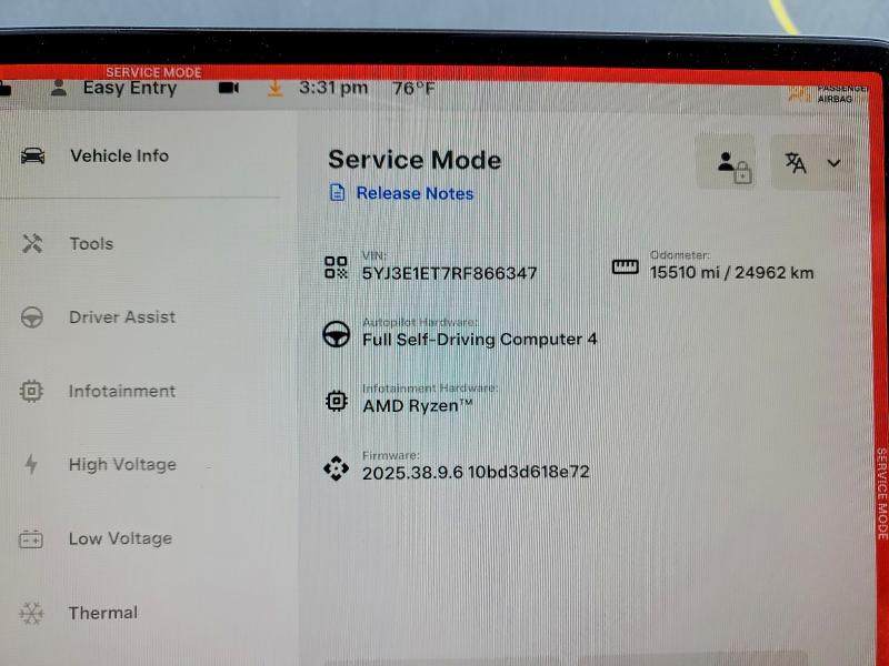 Photo 9 from auction – 2024 TESLA MODEL 3 with VIN 5YJ3E1ET7RF866347