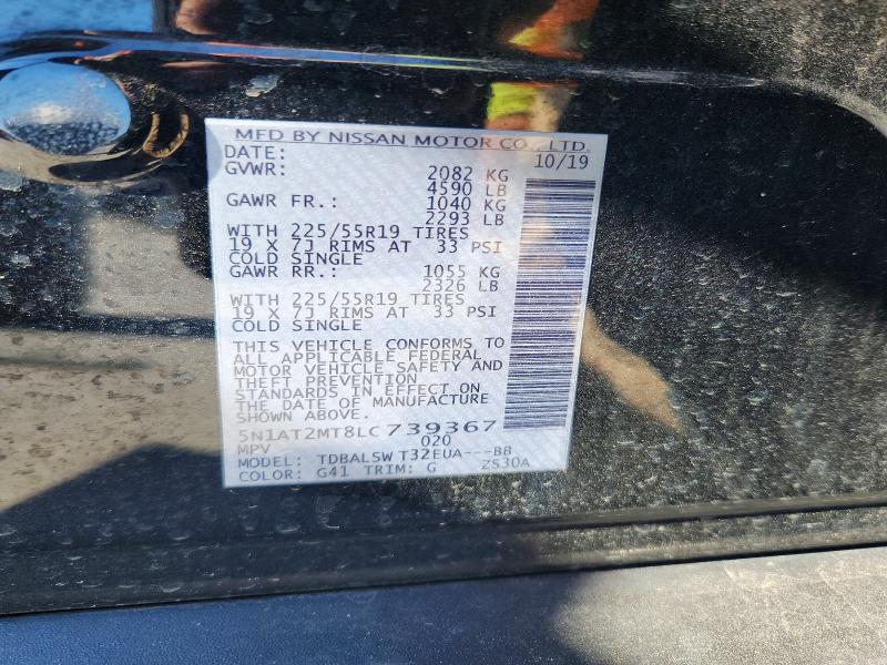 Photo 14 from auction – 2020 NISSAN ROGUE with VIN 5N1AT2MT8LC739367