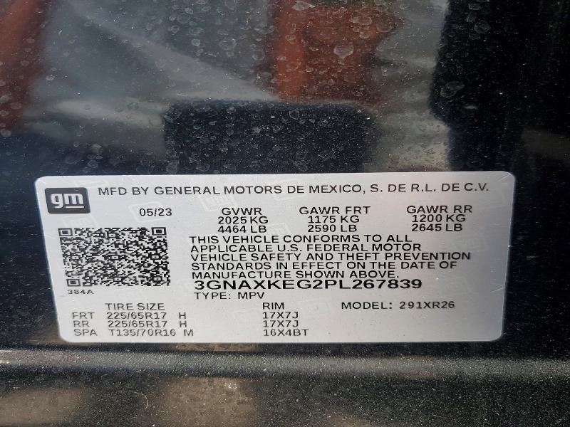 Photo 14 from auction – 2023 CHEVROLET EQUINOX with VIN 3GNAXKEG2PL267839