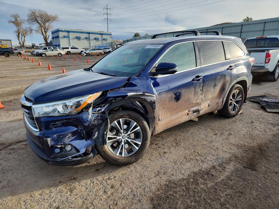 TOYOTA HIGHLANDER 2016 with VIN 5TDJKRFH7GS244607 - Photo from auction