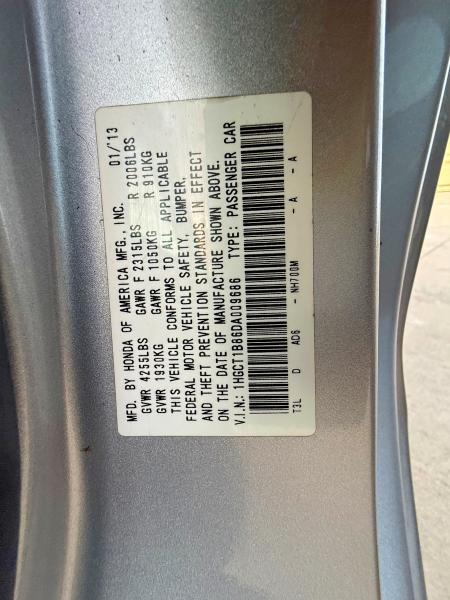 Photo 10 from auction – 2013 HONDA ACCORD with VIN 1HGCT1B86DA009686
