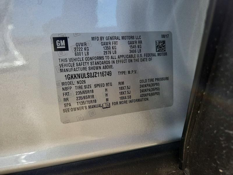 Photo 14 from auction – 2018 GMC ACADIA with VIN 1GKKNULS0JZ116749