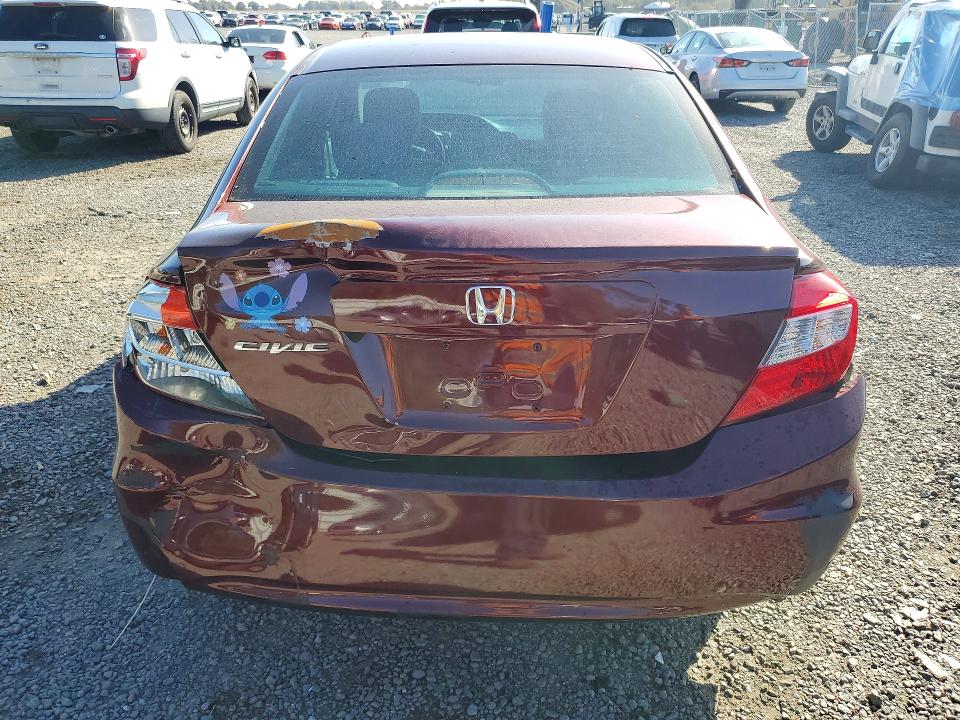 Photo 6 from auction – 2012 HONDA CIVIC LX with VIN 2HGFB2F54CH507780