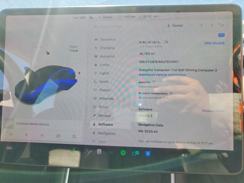 Photo 9 from auction – 2020 TESLA MODEL 3 with VIN 5YJ3E1EA6LF803987