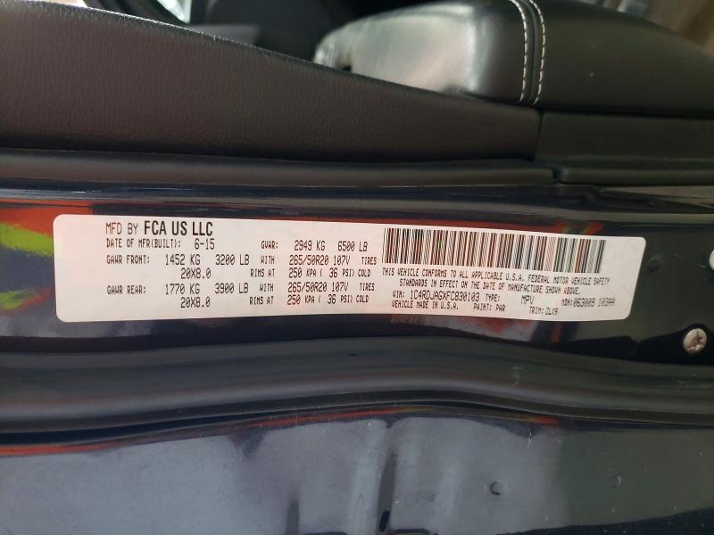 Photo 14 from auction – 2015 DODGE DURANGO SX with VIN 1C4RDJAGXFC830103