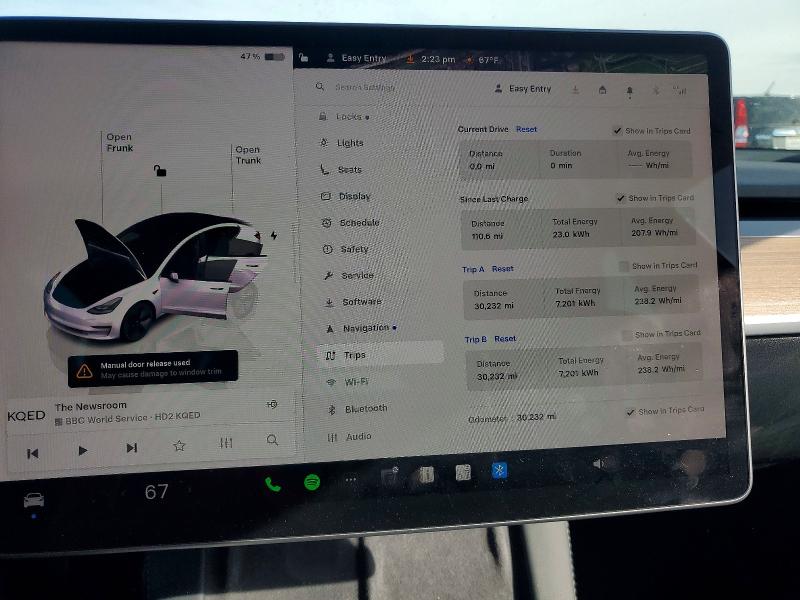 Photo 9 from auction – 2023 TESLA MODEL 3 with VIN 5YJ3E1EA6PF403207