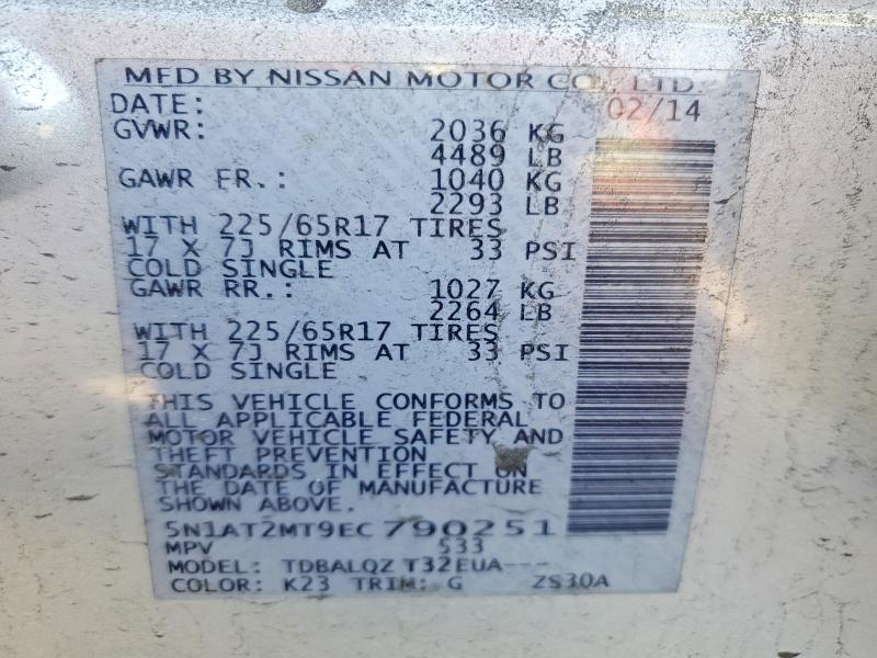 Photo 14 from auction – 2014 NISS ROGUE with VIN 5N1AT2MT9EC790251