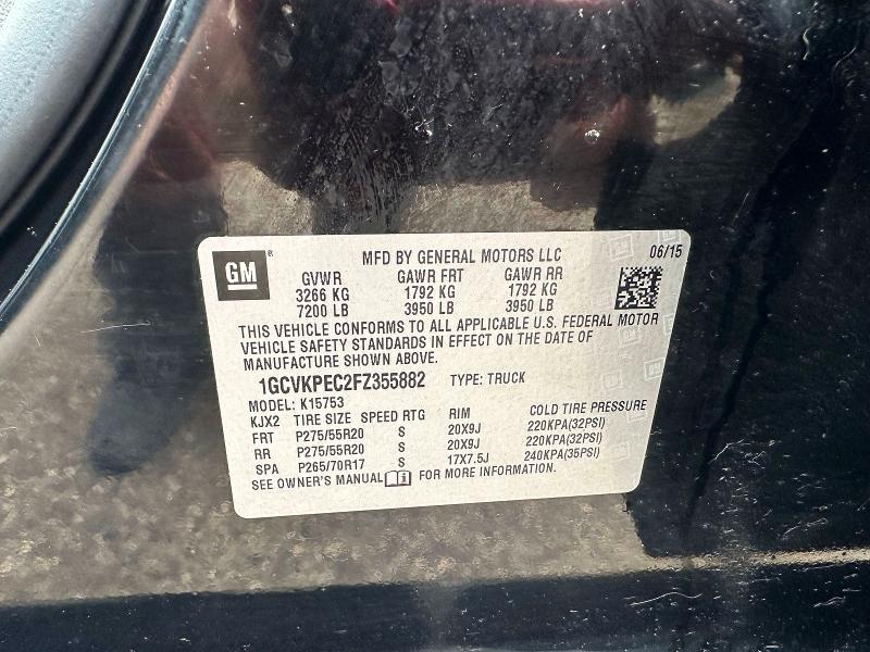 Photo 10 from auction – 2015 CHEVROLET SILVERADO with VIN 1GCVKPEC2FZ355882