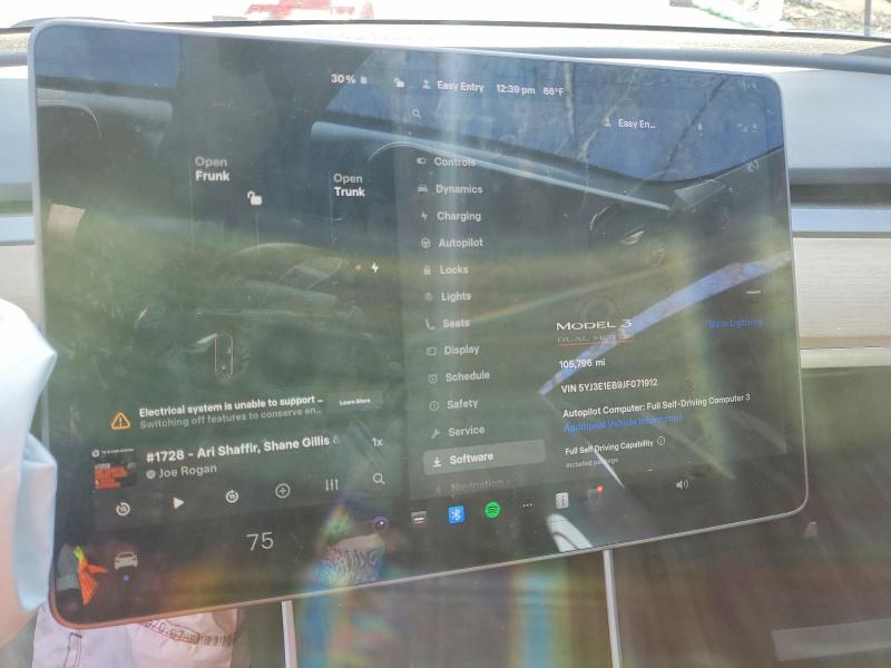 Photo 9 from auction – 2018 TESLA MODEL 3 with VIN 5YJ3E1EB9JF071912
