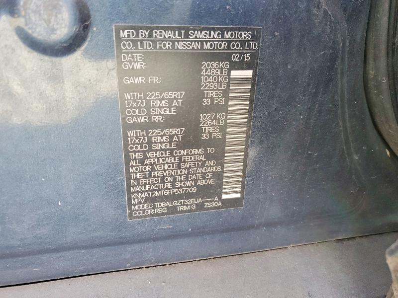 Photo 14 from auction – 2015 NISSAN ROGUE with VIN KNMAT2MT6FP537709