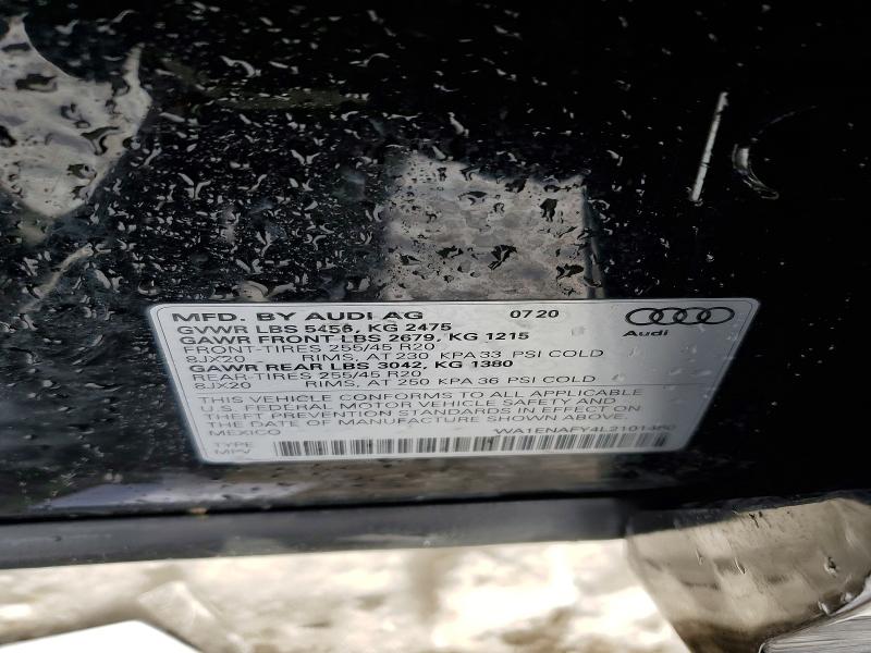 Photo 14 from auction – 2020 AUDI Q5 with VIN WA1ENAFY4L2101460