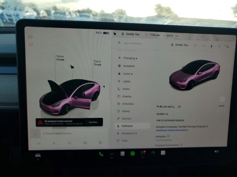 Photo 9 from auction – 2023 TESLA MODEL 3 with VIN 5YJ3E1EA8PF428609