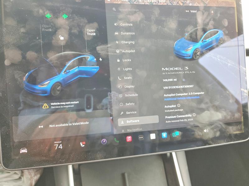 Photo 9 from auction – 2019 TESLA MODEL 3 with VIN 5YJ3E1EA1KF309387