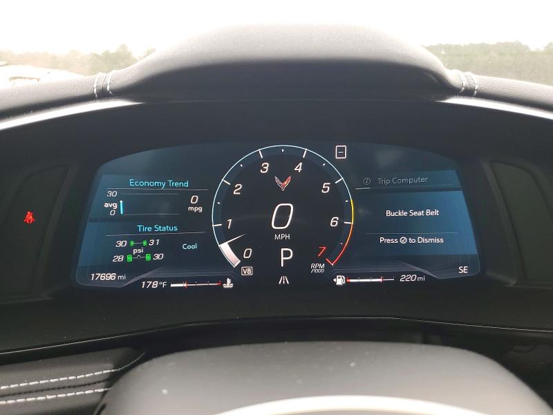 Photo 9 from auction – 2020 CHEVROLET CORVETTE S with VIN 1G1Y72D41L5108800