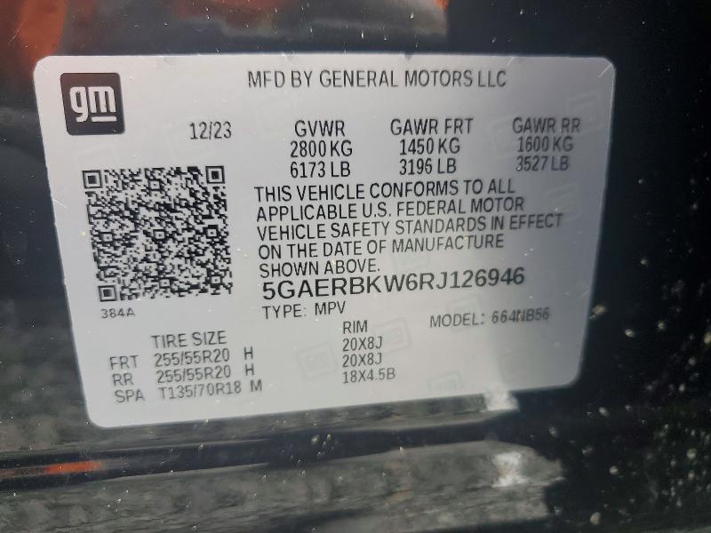 Photo 14 from auction – 2024 BUICK ENCLAVE with VIN 5GAERBKW6RJ126946