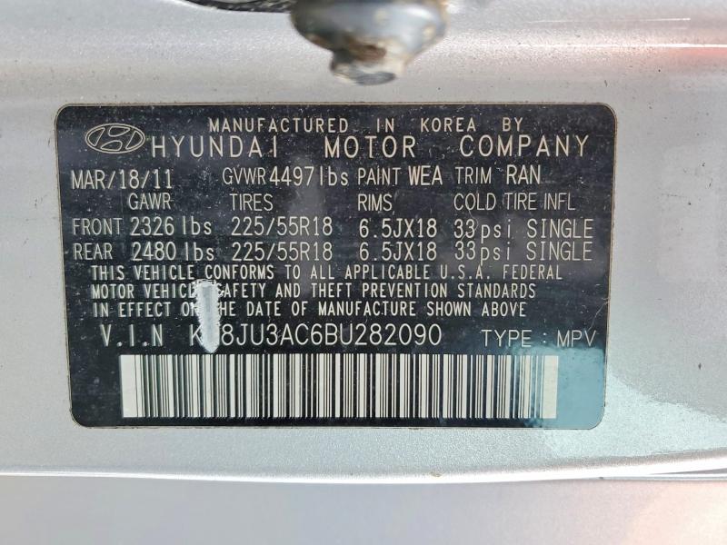 Photo 14 from auction – 2011 HYUNDAI TUCSON with VIN KM8JU3AC6BU282090