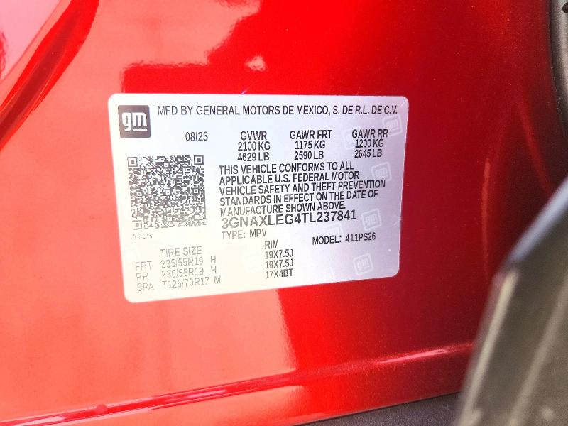 Photo 14 from auction – 2026 CHEVROLET EQUINOX with VIN 3GNAXLEG4TL237841