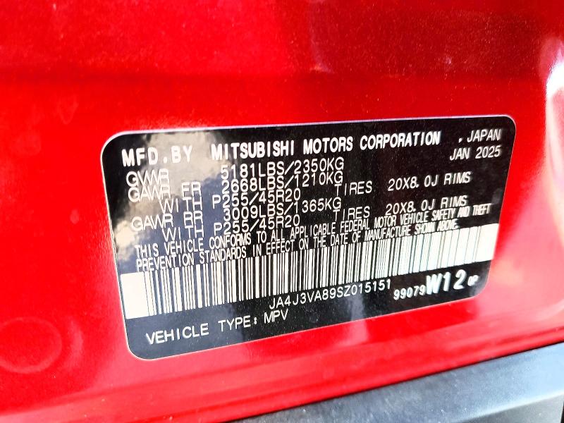 Photo 14 from auction – 2025 MITSUBISHI OUTLANDER with VIN JA4J3VA89SZ015151