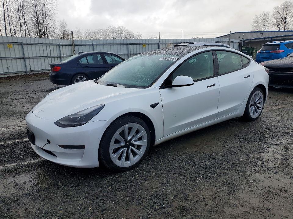 TESLA MODEL 3 2022 with VIN 5YJ3E1EA7NF371980 - Photo from auction