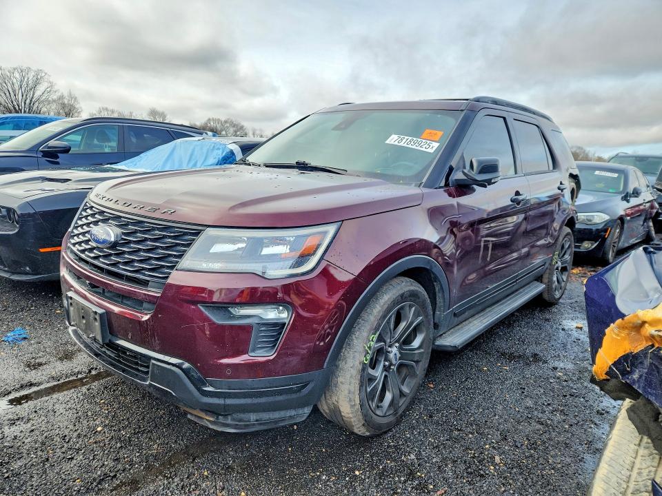 FORD EXPLORER S 2018 with VIN 1FM5K8GT1JGC47563 - Photo from auction