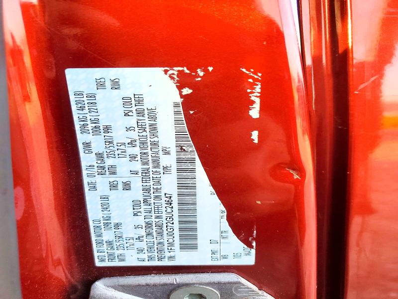 Photo 14 from auction – 2016 FORD ESCAPE SE with VIN 1FMCU0G72GUC24647
