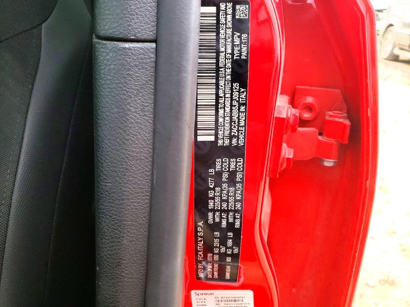 Photo 14 from auction – 2018 JEEP RENEGADE with VIN ZACCJABB5JPJ09125