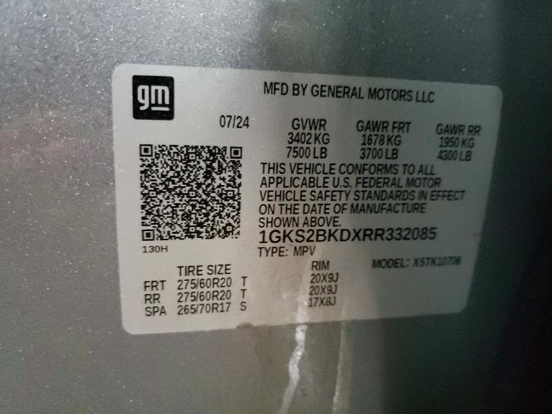 Photo 14 from auction – 2024 GMC YUKON with VIN 1GKS2BKDXRR332085