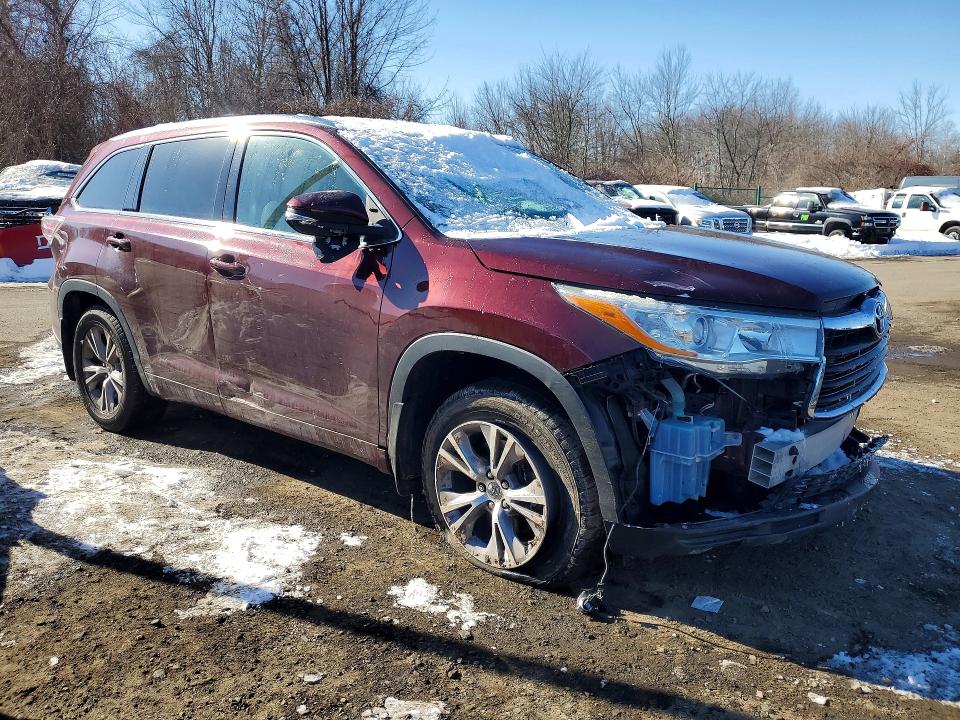 Photo 4 from auction – 2014 TOYOTA HIGHLANDER with VIN 5TDJKRFHXES044284