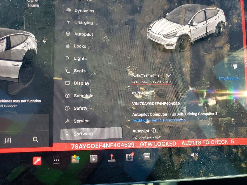 Photo 9 from auction – 2022 TESLA MODEL Y with VIN 7SAYGDEF4NF404529