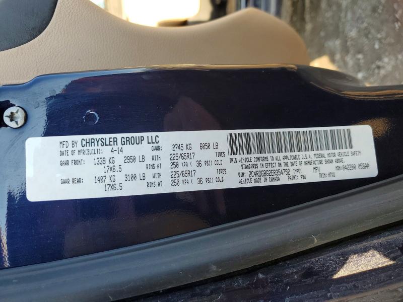 Photo 14 from auction – 2014 DODGE GRAND CARAVAN with VIN 2C4RDGBG2ER354792