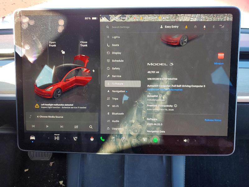 Photo 9 from auction – 2023 TESLA MODEL 3 with VIN 5YJ3E1EA7PF664734