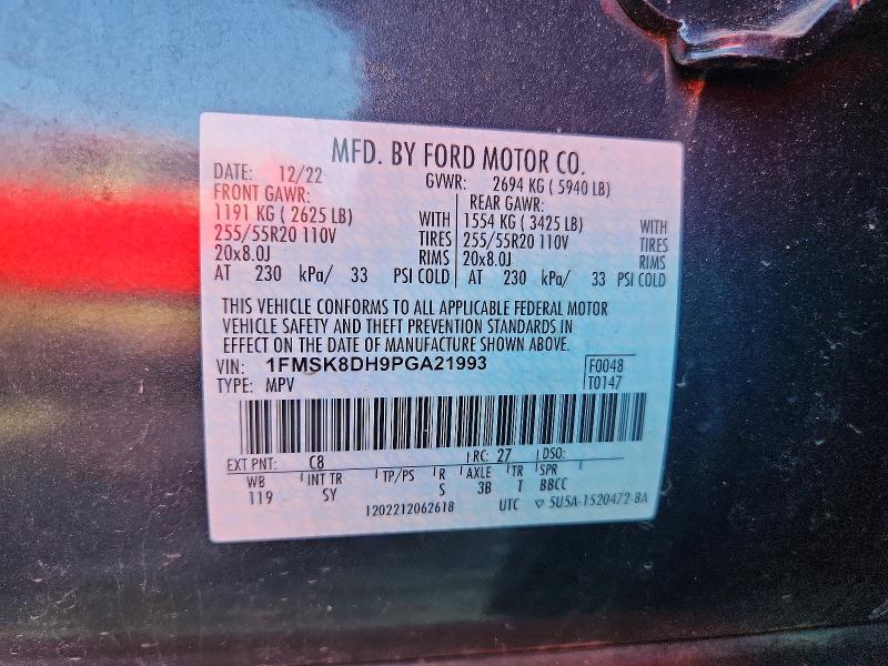 Фото 14 с аукциона – 2023 FORD EXPLORER с VIN 1FMSK8DH9PGA21993
