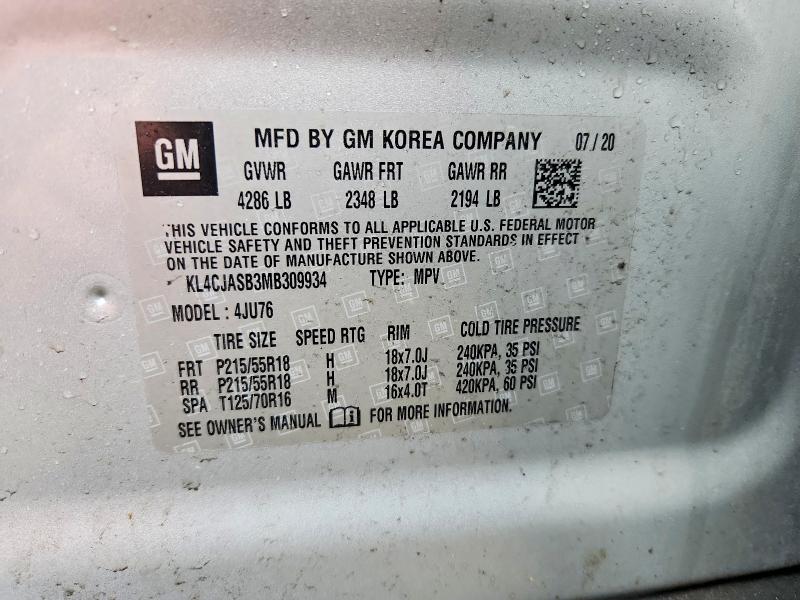 Photo 14 from auction – 2021 BUICK ENCORE with VIN KL4CJASB3MB309934