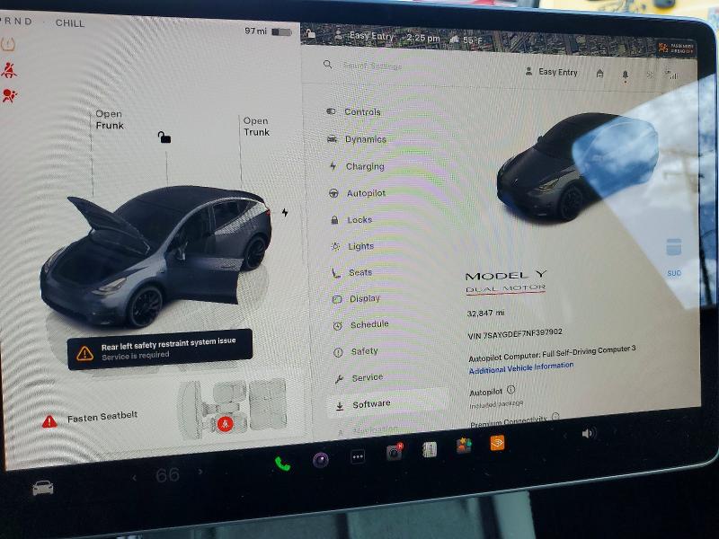 Photo 9 from auction – 2022 TESLA MODEL Y with VIN 7SAYGDEF7NF397902
