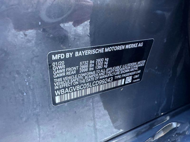 Photo 10 from auction – 2020 BMW M850XI with VIN WBAGV8C05LCD99243