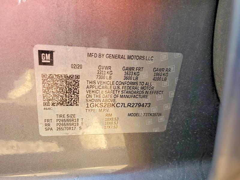 Photo 14 from auction – 2020 GMC YUKON with VIN 1GKS2BKC7LR279473