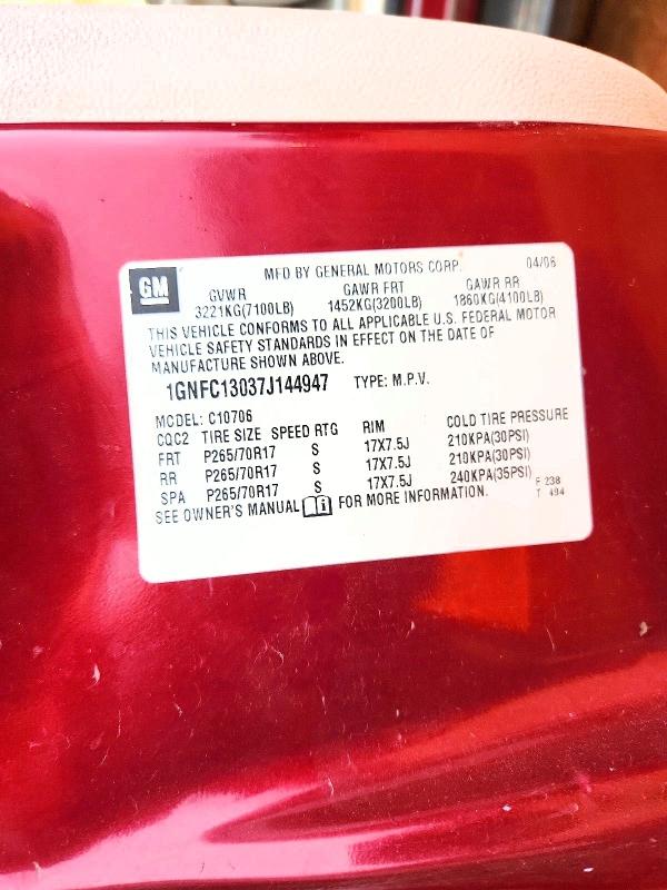 Photo 14 from auction – 2007 CHEVROLET TAHOE with VIN 1GNFC13037J144947