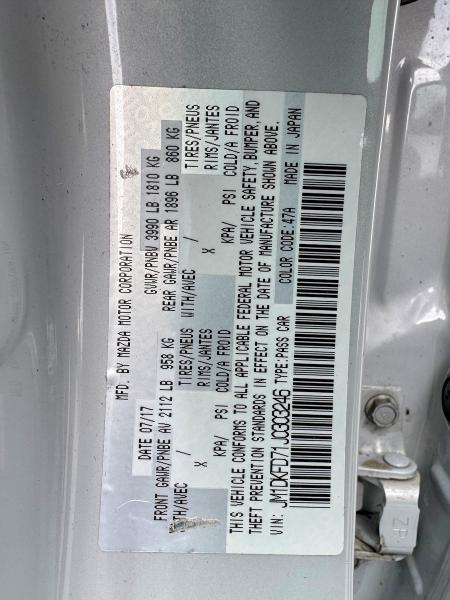 Photo 10 from auction – 2018 MAZDA CX-3 GRAND with VIN JM1DKFD71J0303246