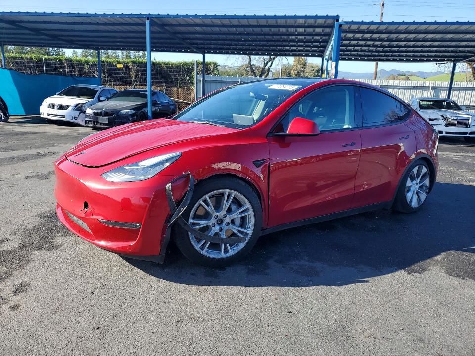 TESLA MODEL Y 2021 with VIN 5YJYGDEE8MF244948 - Photo from auction