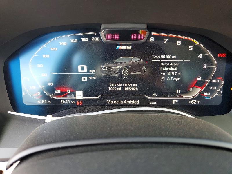 Photo 9 from auction – 2020 BMW M8 with VIN WBSAE0C0XLBM08363