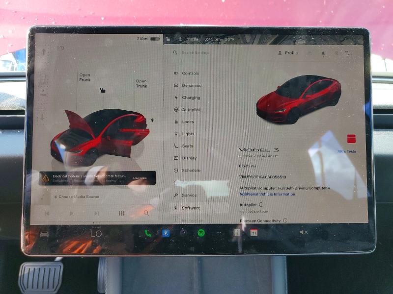 Photo 9 from auction – 2025 TESLA MODEL 3 with VIN 5YJ3E1EA0SF058510