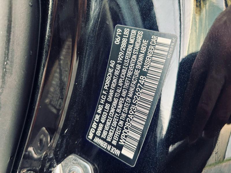 Photo 10 from auction – 2020 PORSCHE 911 CARRER with VIN WP0CB2A93LS262748