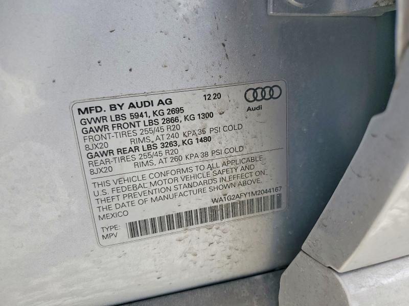 Photo 14 from auction – 2021 AUDI Q5 E with VIN WA1G2AFY1M2044167