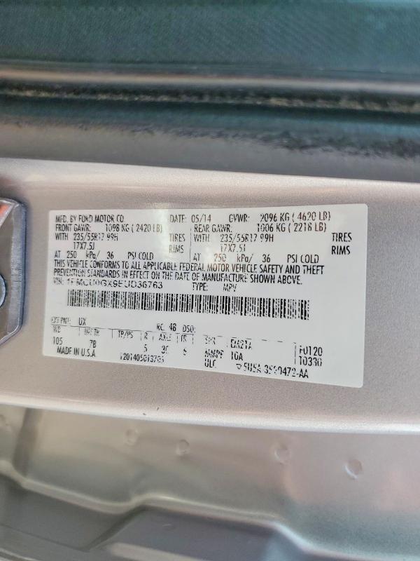 Photo 14 from auction – 2014 FORD ESCAPE with VIN 1FMCU0GX9EUD36763