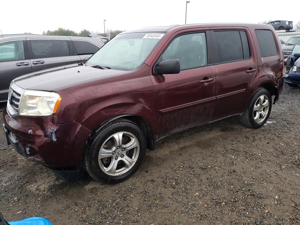 HONDA PILOT EXL 2012 with VIN 5FNYF4H51CB040022 - Photo from auction