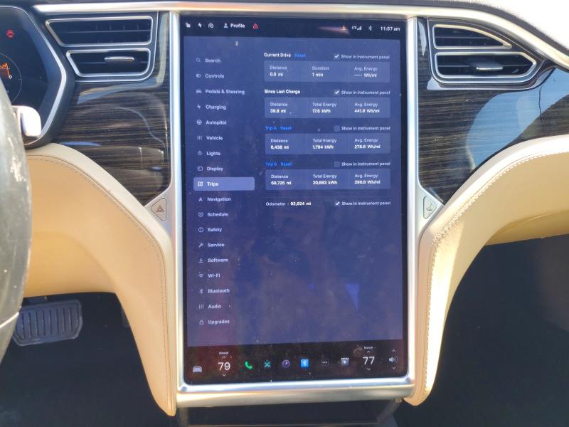 Photo 9 from auction – 2016 TESLA MODEL S with VIN 5YJSA1E25GF136447