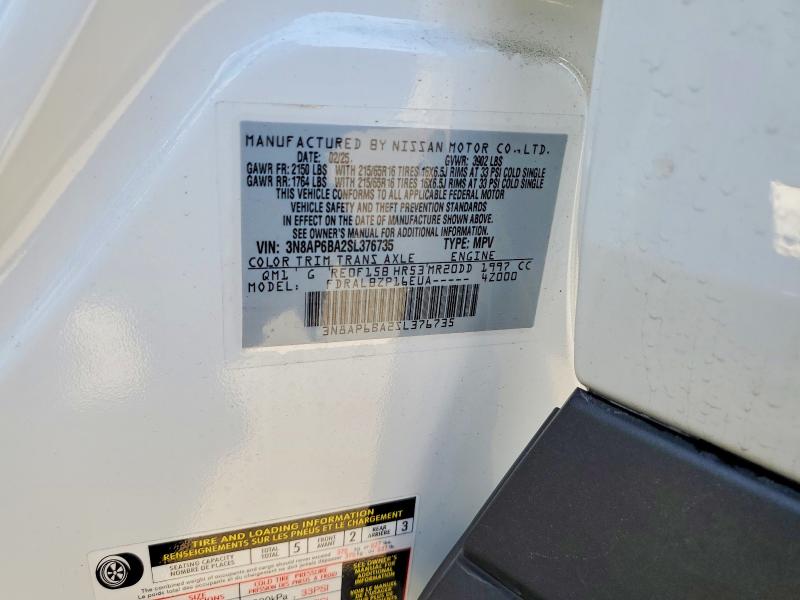 Photo 14 from auction – 2025 NISSAN KICKS with VIN 3N8AP6BA2SL376735