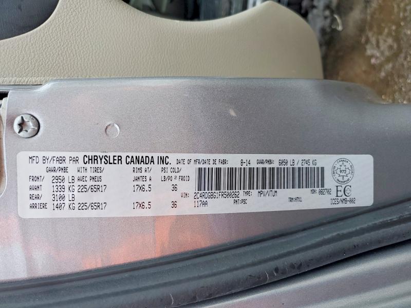 Photo 14 from auction – 2015 DODGE GRAND CARAVAN with VIN 2C4RDGBG1FR500262
