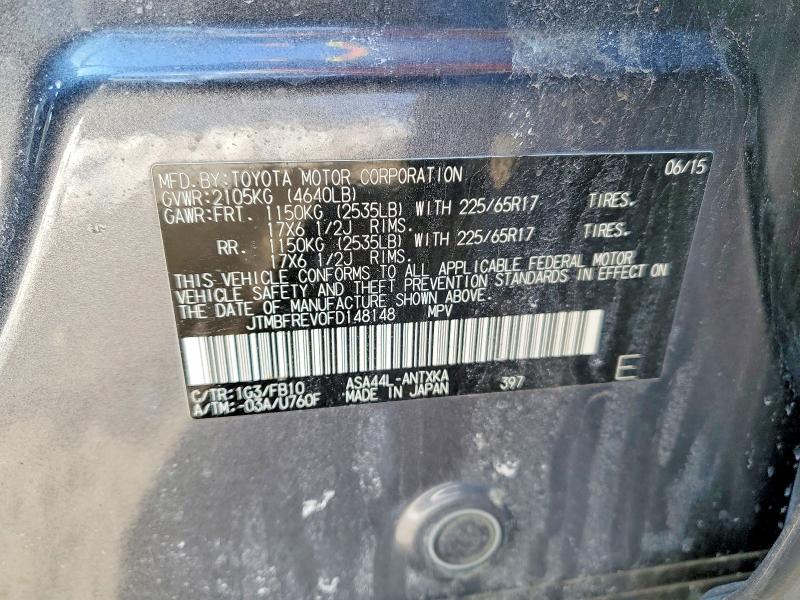 Photo 14 from auction – 2015 TOYOTA RAV4 LE with VIN JTMBFREV0FD148148